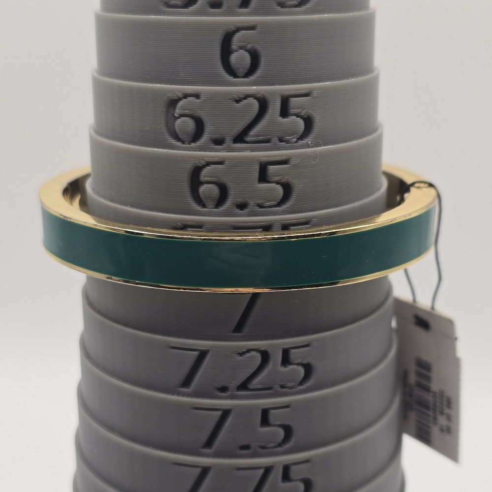 Talbots Green Enamel Hinged Bangle Bracelet Gold Tone Clamp Signed - Picture 15 of 15